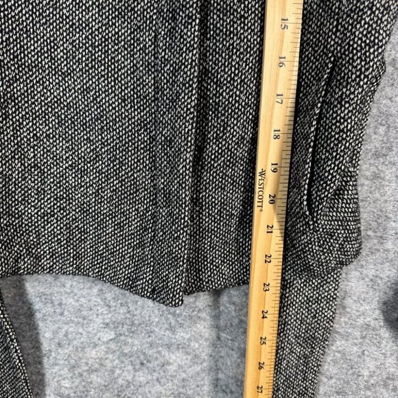 Mango Turtle High Neck Y2K Aesthetic Zip Up Gray Wool Belted Jacket Size 6 - Picture 11 of 16